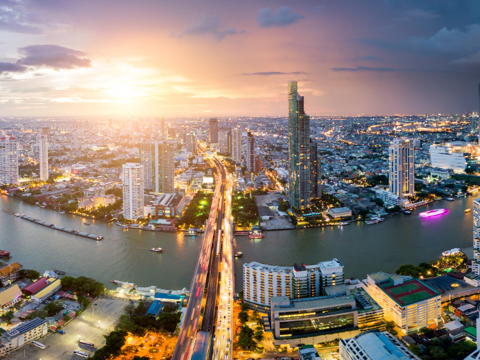 Aerial view of Bangkok