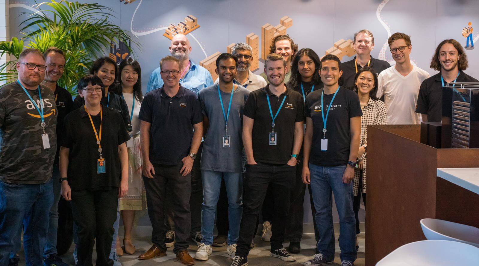 A group picture with a few Amazonians from Down Under