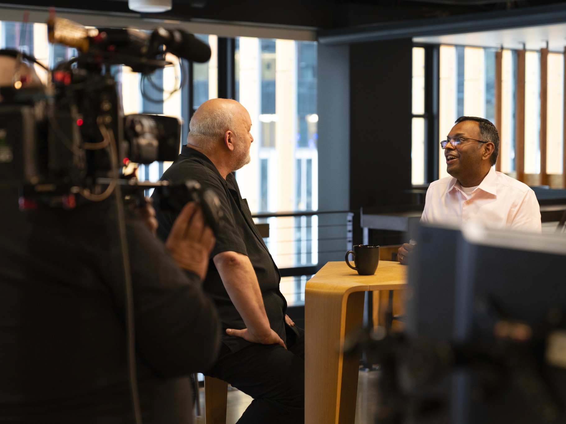 Werner and Swami behind the scenes